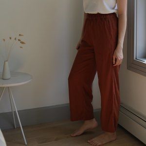 Abercrombie & Fitch | Linen Blend Wide Leg Pants